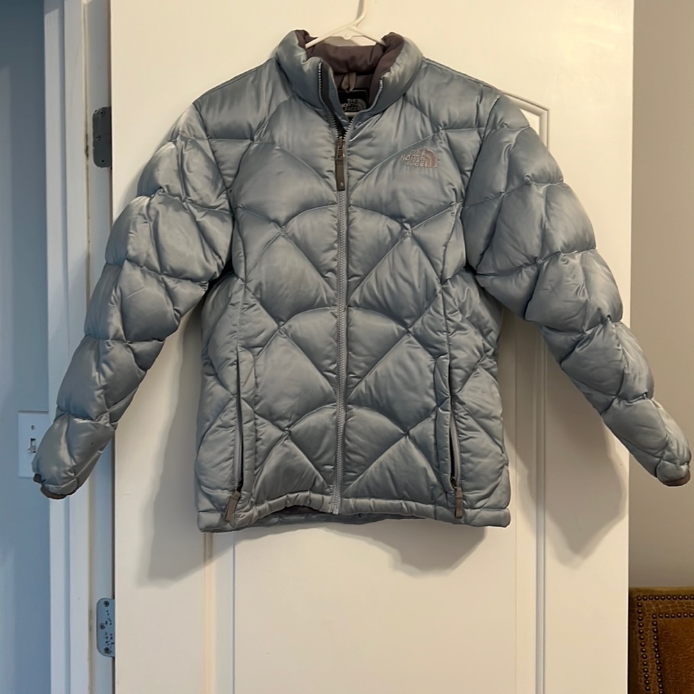 North Face 550 Ice Blue Puffer, Girls XL